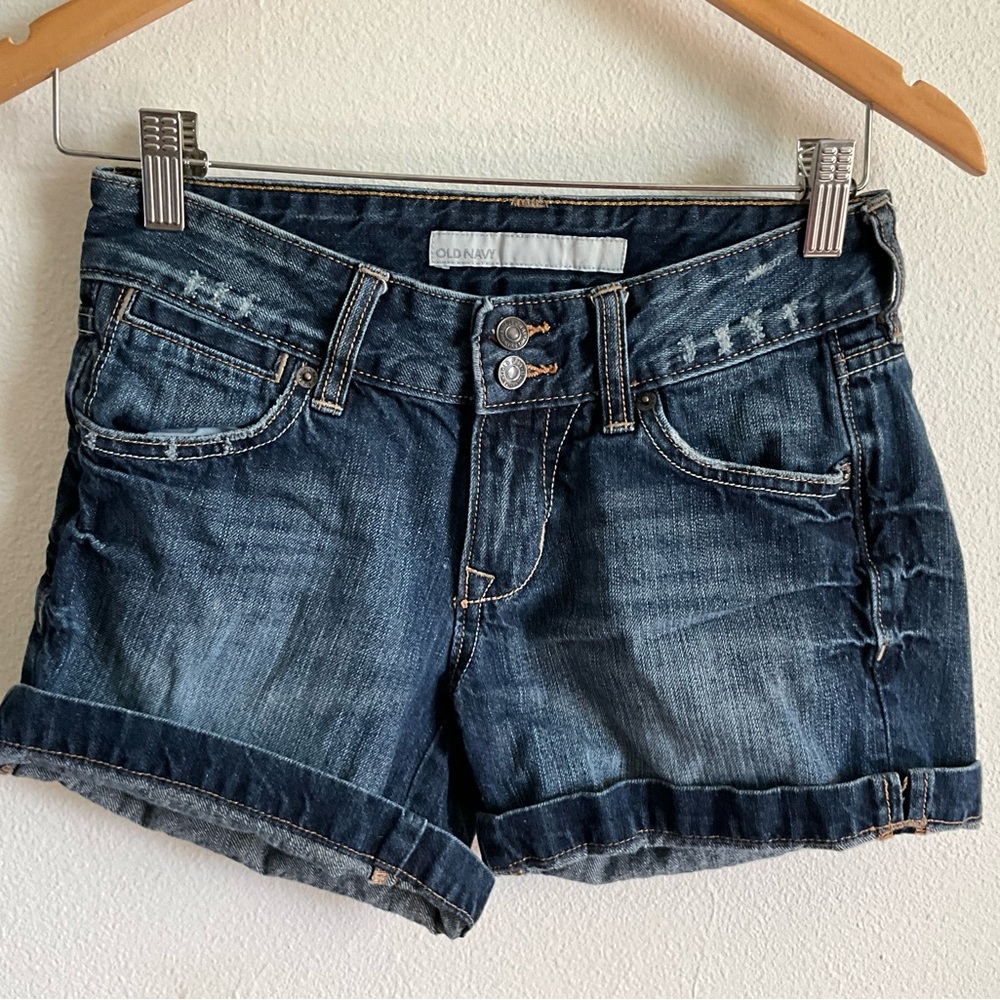 Old Navy Women's Dark Blue Jean Shorts 0 XS